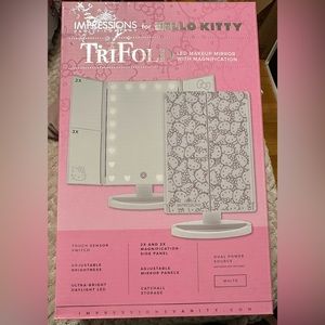 Impression Vanity x Hello Kitty TriFold LED Makeup Mirror w/Magnification